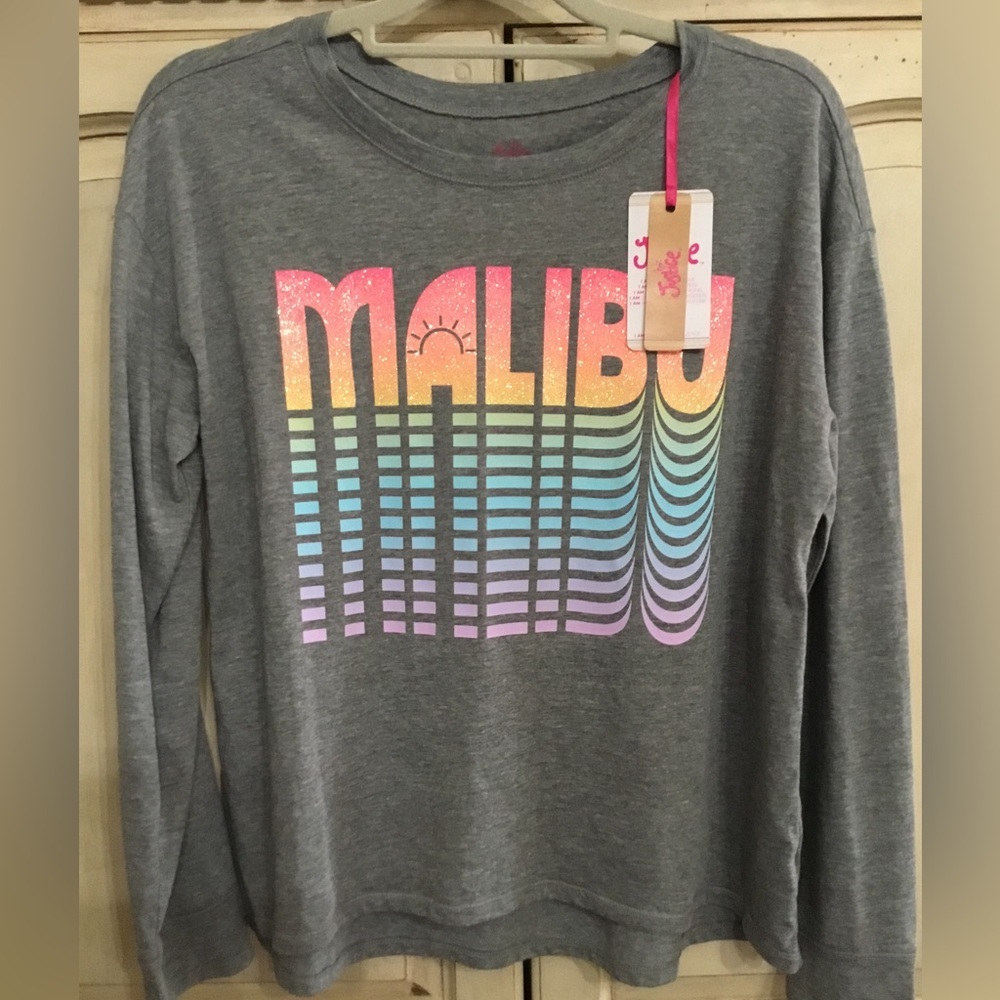 Justice Girls Long Sleeve Graphic T-Shirt NWT Size 16/18